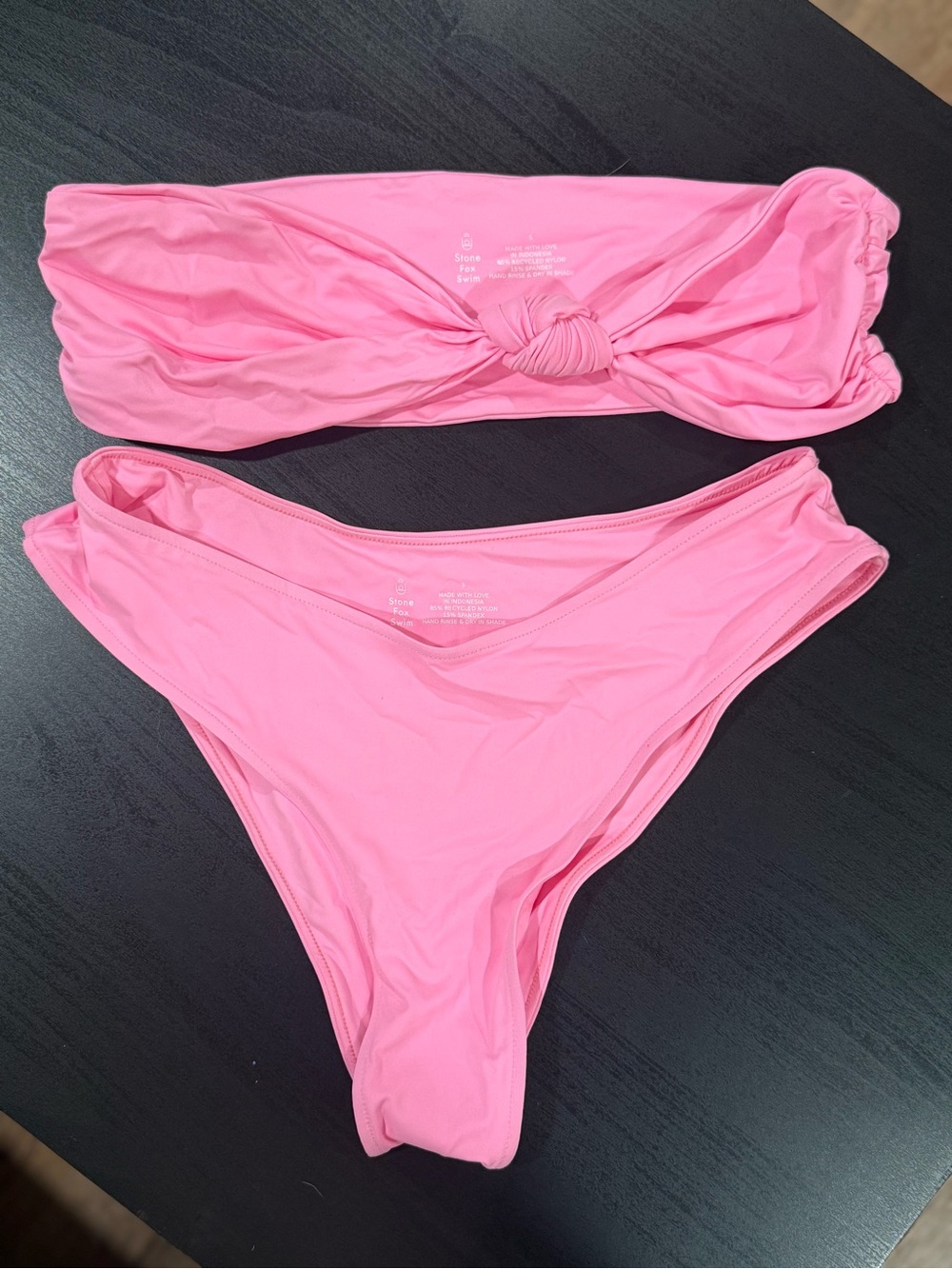 NWOT Stone Fox Swim bubblegum pink bikini